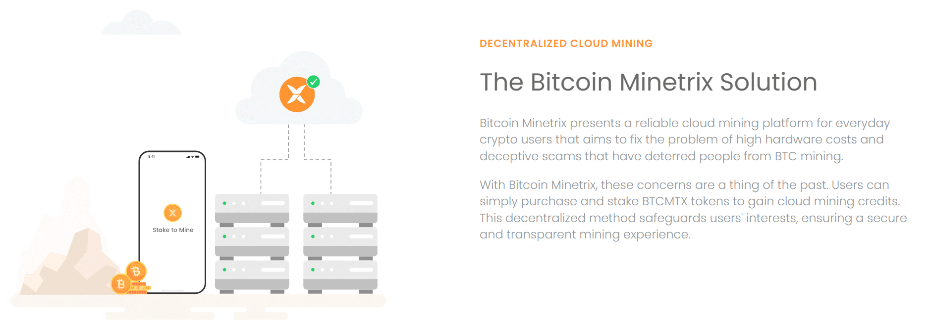 Bitcoin Minetrix. Stake-to-mine.